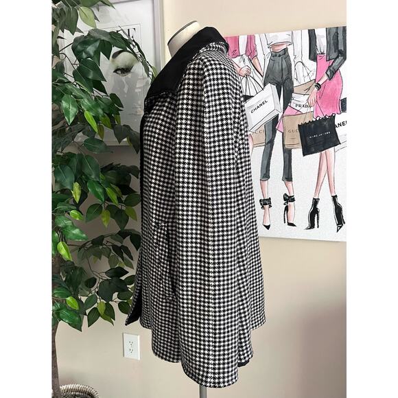 Talbots Womens Vintage Reversible Houndstooth Wool Blend Old Money Jacket Sz M - Picture 4 of 16